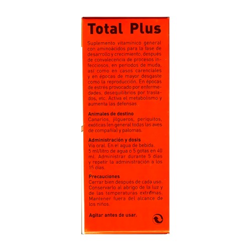 Total Plus Aminoácidos 25ml - Suplemento Esencial para Aves