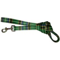 Green Checkered Nylon Leash 20x120