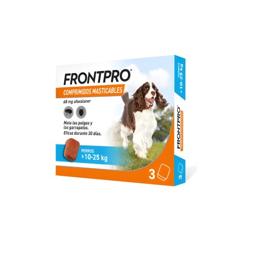 Tabletas Masticables Fronpro para Perros 25-50 Kg - Tratamiento de Pulgas y Garrapatas