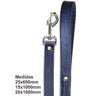 Leather Leash with Beads 25x600mm Black