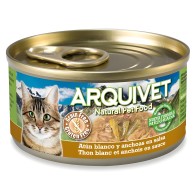 Lata de Atún y Anchoas en Salsa Arquivet 80g - Comida Húmeda Deliciosa para Gatos