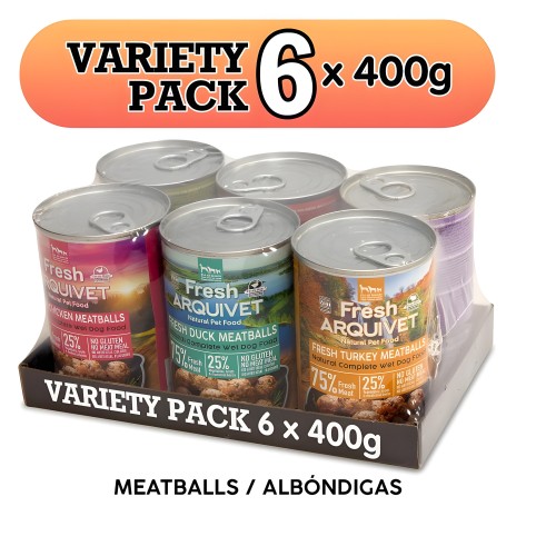 Variety Pack - 6 Unidades X 400 G - Arquivet Albondigas para Perros