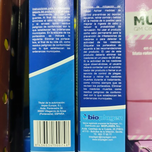 Raticida Ratigen Secure Cebo Fresco 150g para Control de Roedores