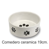 Comedero Cerámica Arquivet con Huellas - 19 cm