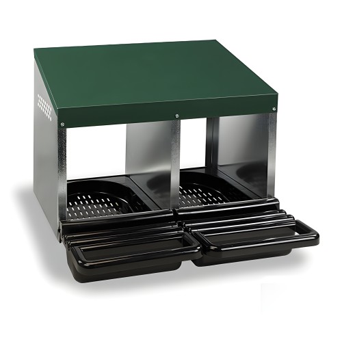 Plastic Bottom Nesting Box with 2 Compartments