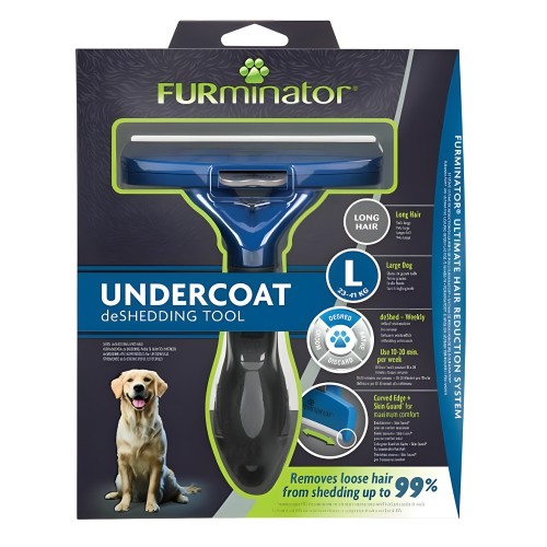 Furminator Undercoat DeShedding Brush L - Perfect for Long-Haired Dogs