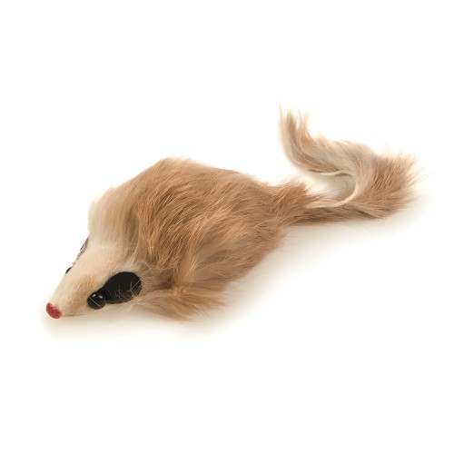 Ratón Peludo 10cm - Diversión Para Gatos