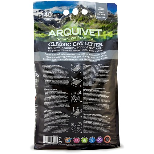 Arena Natural Bentonita Carbon Active 10 Kg - Control Superior de Olores