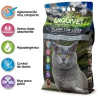 Arena Natural Bentonita con Carbón Activo 10kg - Arquivet