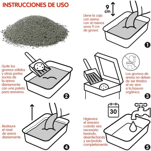 Arena Natural Bentonita con Carbón Activo 10kg - Arquivet