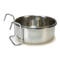 Comedero de Acero Inoxidable para Aves con Gancho - Arquivet