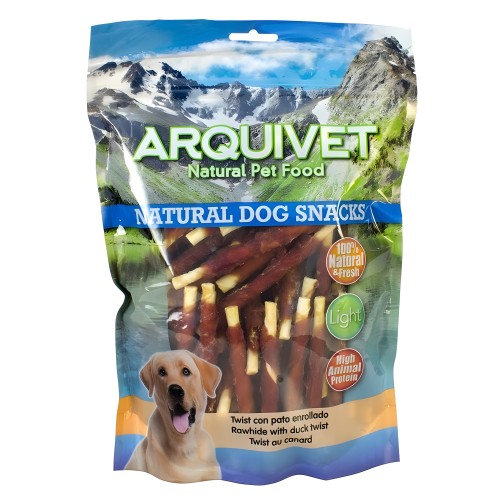 Snacks Twist Con Pato Enrollado 1 Kg. Arquivet - Snack para Perros