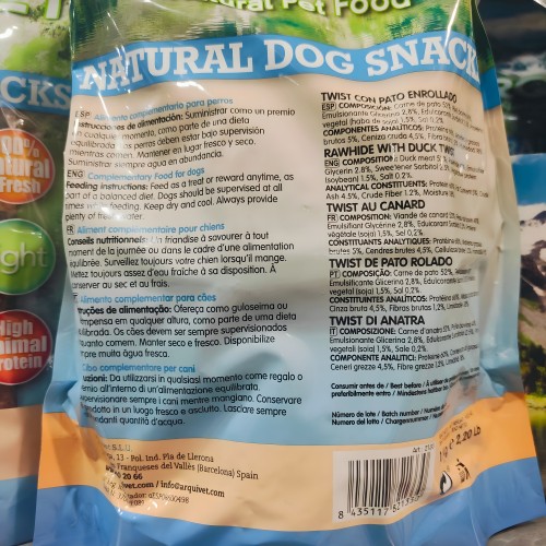 Arquivet Twist Duck Roll 1 Kg - Dog Snack