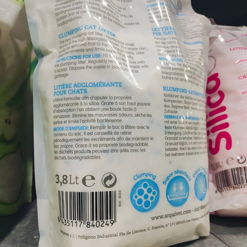 Arena Aglomerante Silica Crystal 3.8L de Arquivet