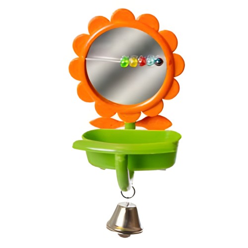 Bird Mirror with Feeder and Bell
