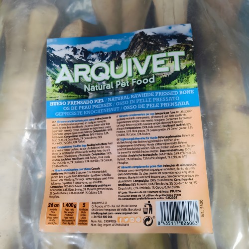 Pressed Skin Bone 26 Cm. Pack of 5