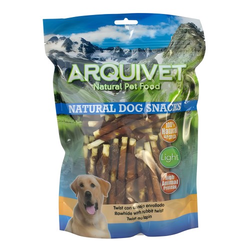 Arquivet Rabbit Twist Snack for Dogs - 1 Kg