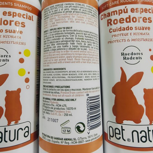 Champú para Roedores Pet Natura 250ml