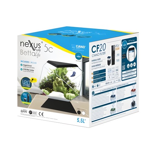 Acuario Nexus 5c Betta Life. Negro