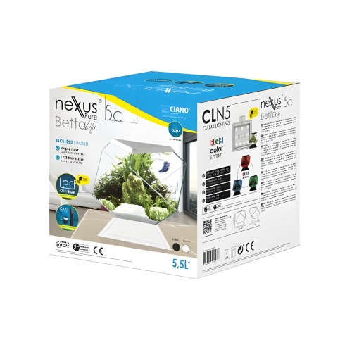 Acuario Nexus 5c Betta Life. Blanco