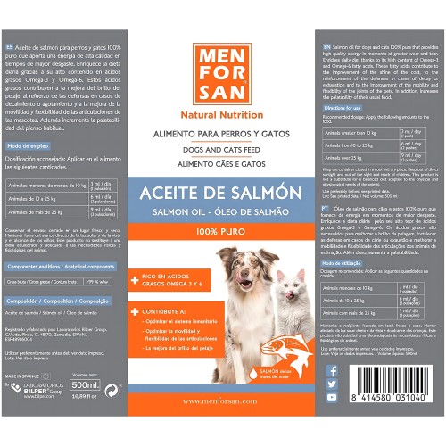 Aceite De Salmon 500ml. Menforsan