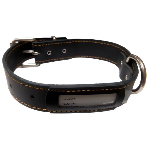 Collar Cuero Buzon Marron 40x3cm - Accesorio Elegante para Perros