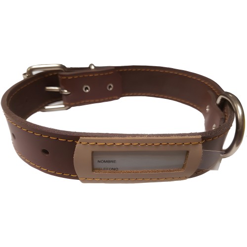 Mabel Brown Leather Collar - Stylish and Durable