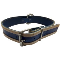 Collar Cuero Via Marrón y Beige 40x3cm