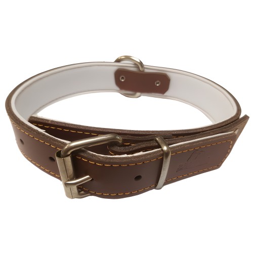 Collar Piel Confort Marrón 40x260-360mm Mabel - Cómodo para Perros Medianos
