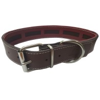 Mabel Natural Leather Collar 40x3cm - Protective Dog Collar