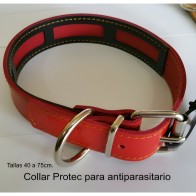 Mabel Natural Leather Collar 40x3cm - Protective Dog Collar