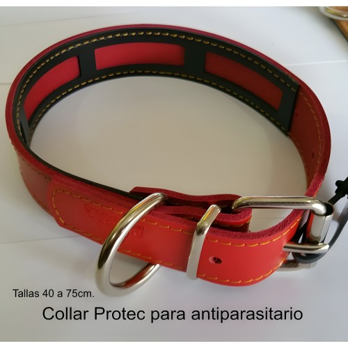 Collar Cuero Protec Marrón