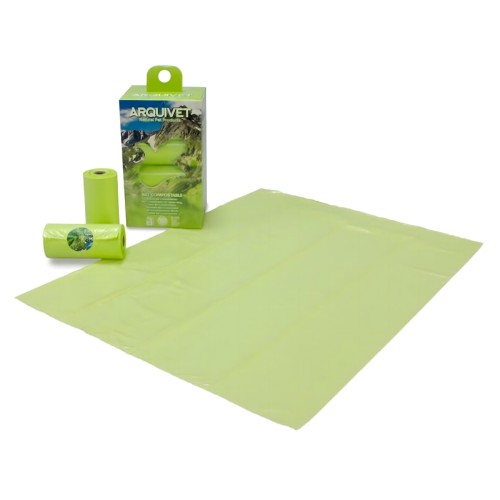 Bolsas Biocompostables para Excrementos de Perro - 8 Rollos x 15 Bolsas - Ecológicas