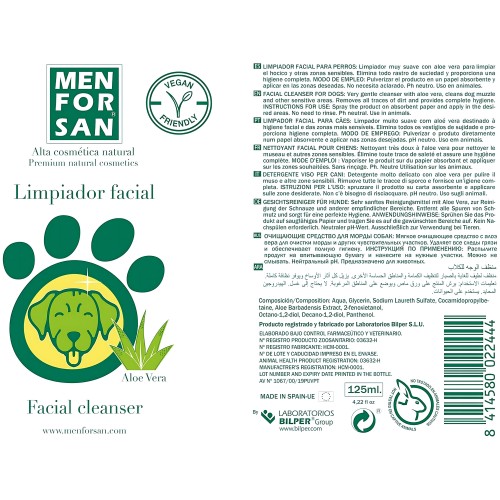 Menforsan Limpiador Facial Perros 60ml.