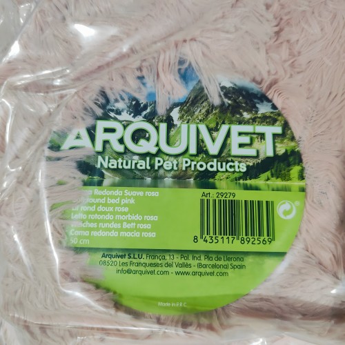 Soft Round Dog Bed Pink 50cm - Cozy Pet Bed