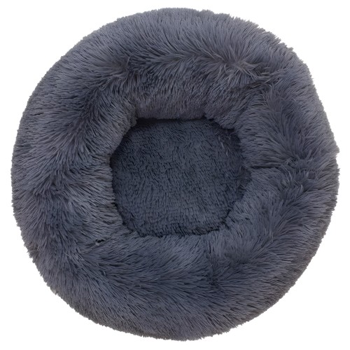 Soft Round Dog Bed Gray