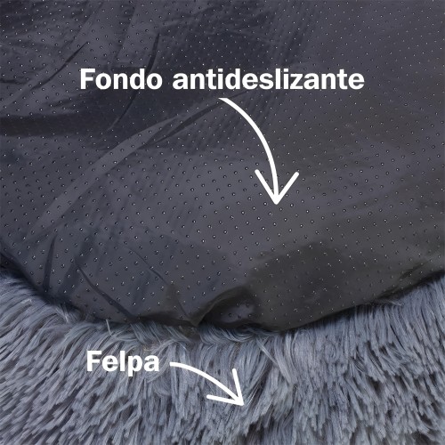 Cama Redonda Suave Gris Oscuro 70cm - Cómoda y Acogedora para Tu Mascota
