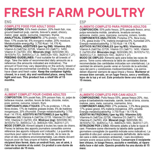 Arquivet Fresh Farm Poultry - 10 Kg - Comida Completa para Perros