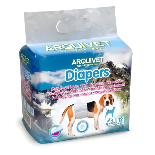 Arquivet Male Dog Diapers - 12 Pack