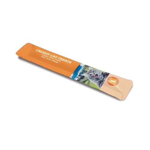 Snack Cremoso de Pollo Arquivet para Gatos - 5 Sobres de 14g - Delicioso Premio