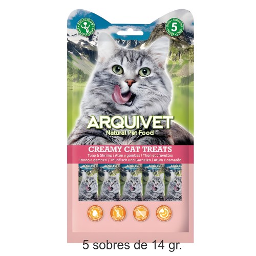 Snack Cremoso De Atún Y Gambas Para Gatos - Arquivet