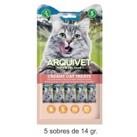 Snack Cremoso de Atún y Salmón para Gatos - 5 Sobres