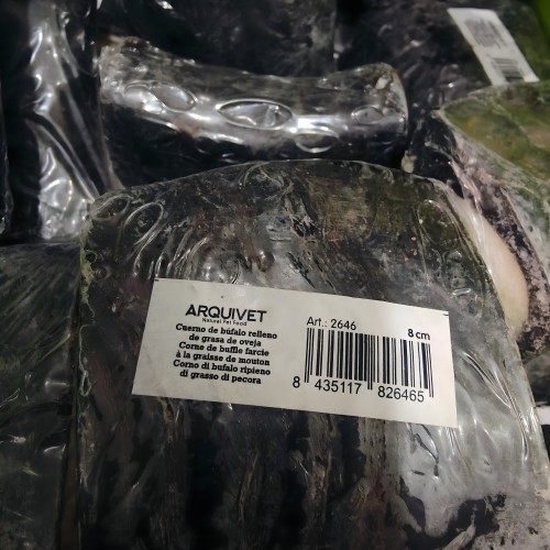 Cuernos De Búfalo Rellenos Manteca De Oveja - Snacks Para Perros