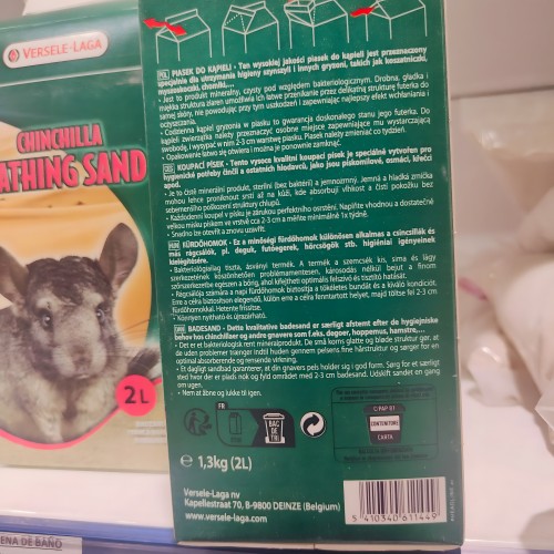 Arena de Baño de Chinchillas Versele-Laga - Esencial para la Higiene