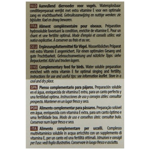 Fertivit 25 Gr. Versele-laga - Suplemento para Aves