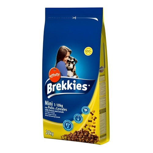 Brekkies Adult Mini 20kg - Alimento Completo para Perros de Razas Pequeñas