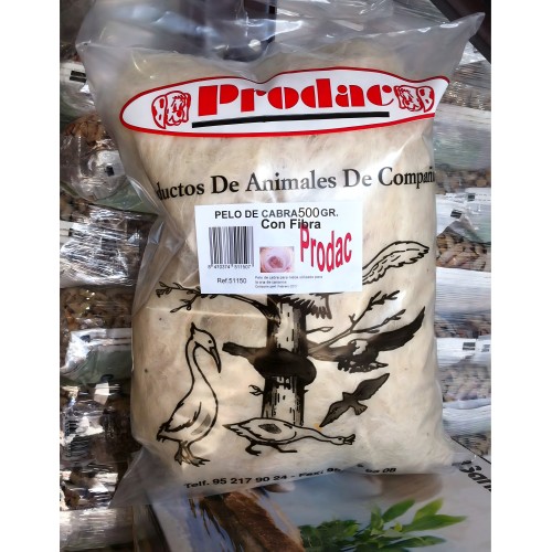 Pelo Cabra Con Fibra 500 Gr - Material para Nidos de Canarios