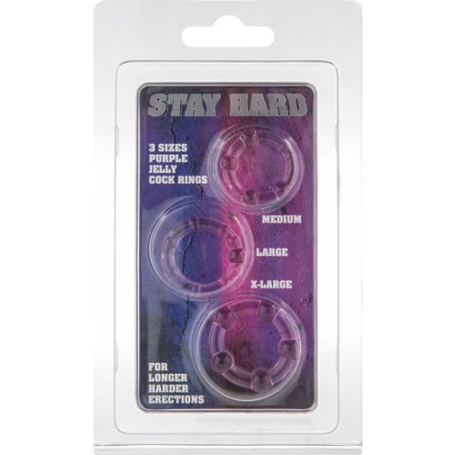 Purple Penis Ring Set - Enhance Pleasure