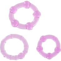 Purple Penis Ring Set - Enhance Pleasure