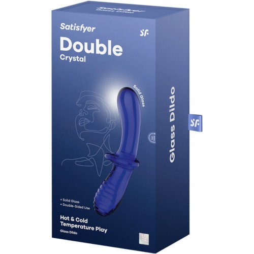 Satisfyer Double Crystal Dildo Blue - Ultimate Pleasure